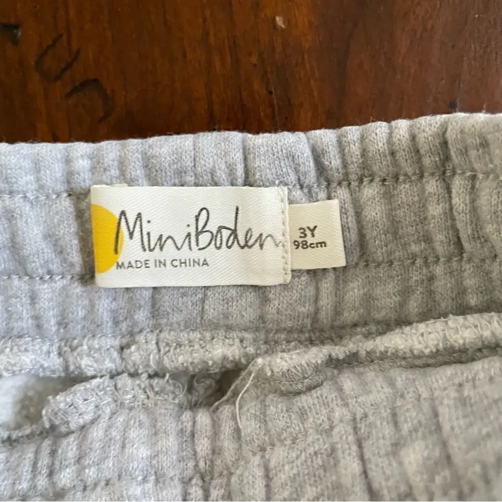Mini Boden Cotton Sweatpants Shorts with Pockets Size 3T Toddler Girl